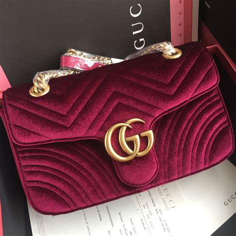 gucci red velvet bag dupe|gucci marmont bag red.